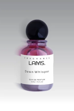 Lams Dawn Whisper Eau de Parfum 50ml perfume bottle with pink hue
