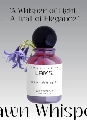 Lams Dawn Whisper Eau de Parfum 50ml perfume bottle with purple floral design