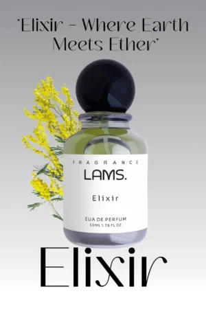Lams Elixir Eau de Parfum 50ml with yellow floral design
