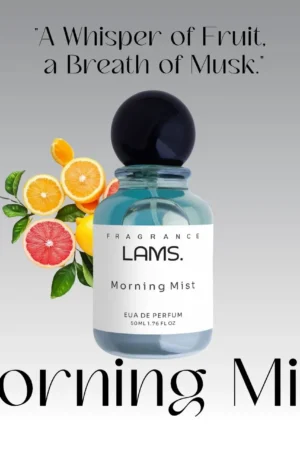 Lams Morning Mist Eau de Parfum 50ml with citrus fruit design